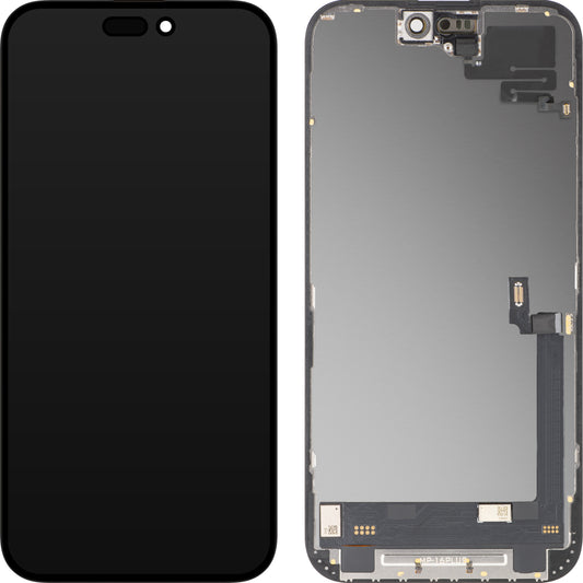 Touchscreen Display with MP Proximity Sensor compatible with Apple iPhone 16 Plus, with Frame, OLED FHD Diagnostic Software Version, Black