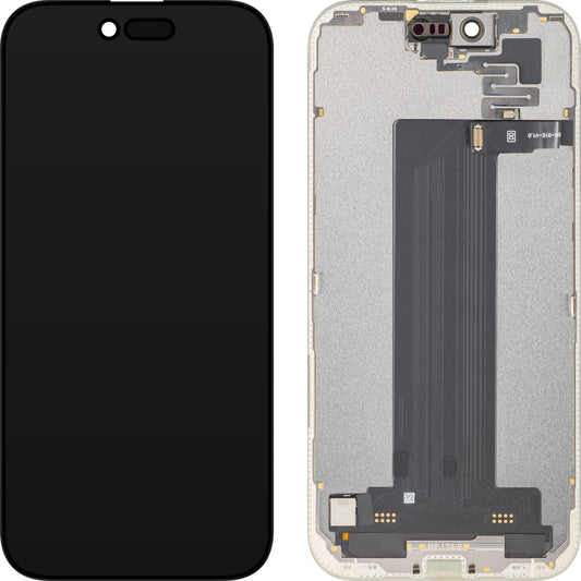Touchskärm och ljusnärhetssensor MP-skärm kompatibel med Apple iPhone 17 Air, med ram, OLED FHD 120Hz diagnostisk mjukvaruversion, svart