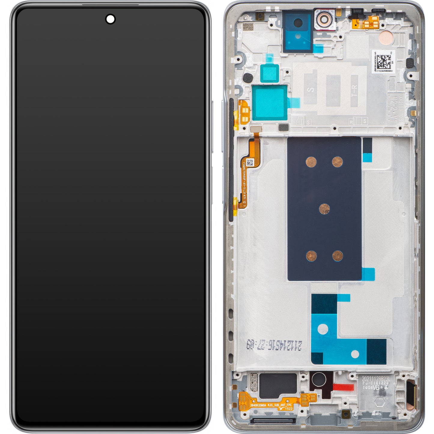 Touchscreen-display Xiaomi 11T, med ram, grå (Meteorite Gray), Swap 560004K11R00