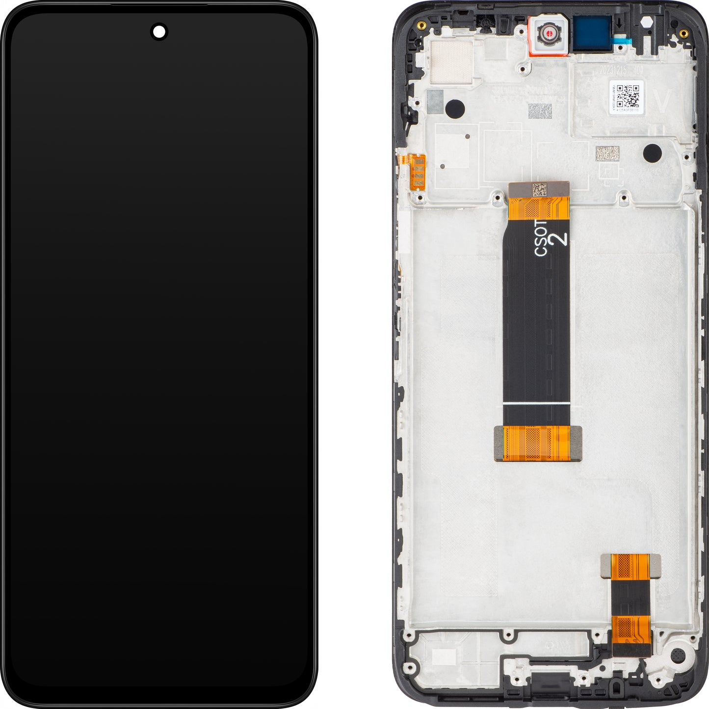 Xiaomi Redmi Redmi 12 Pekskärm med ram, svart, Service Pack 560002M19A00 