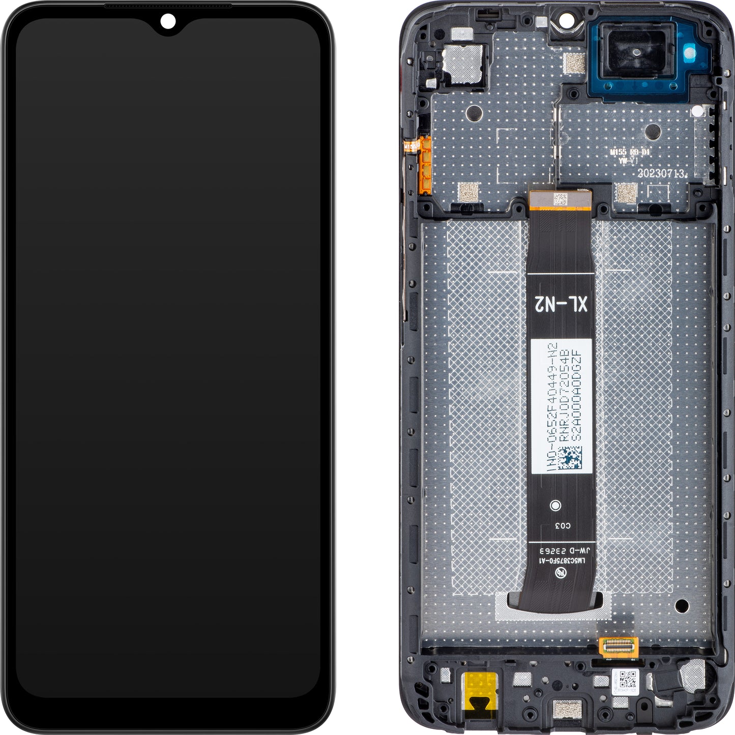Xiaomi Redmi Redmi A1+ / A1 Pekskärm, med ram, svart, Service Pack 5600010C3S00 