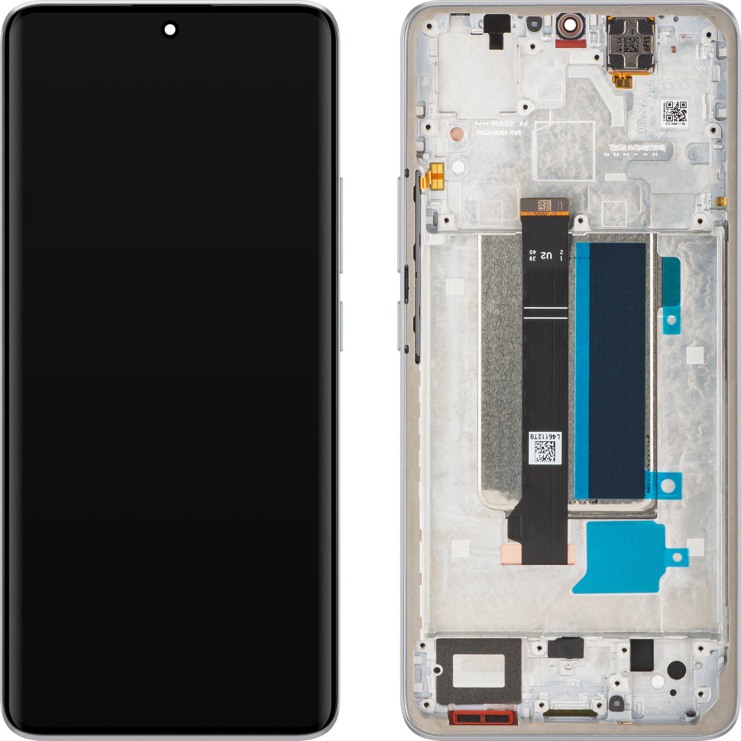 Display med Touchscreen Xiaomi Redmi Note 13 Pro+, med Ram, Vit (Moonlight White), Service Pack 560001N16U00