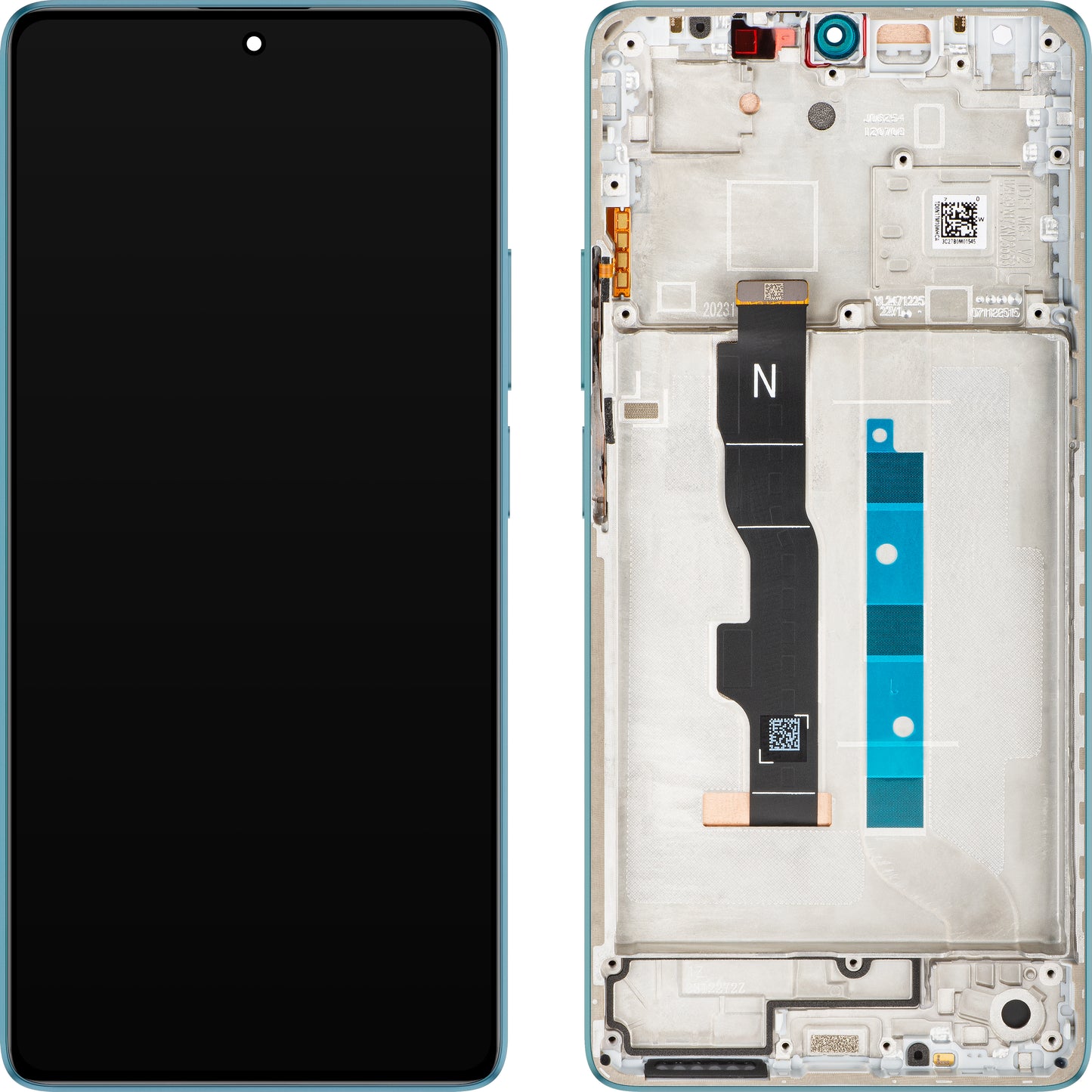 Display med Touchscreen Xiaomi Redmi Note 13 5G, med Ram, Blå (Ocean Teal), Service Pack 5600030N1700