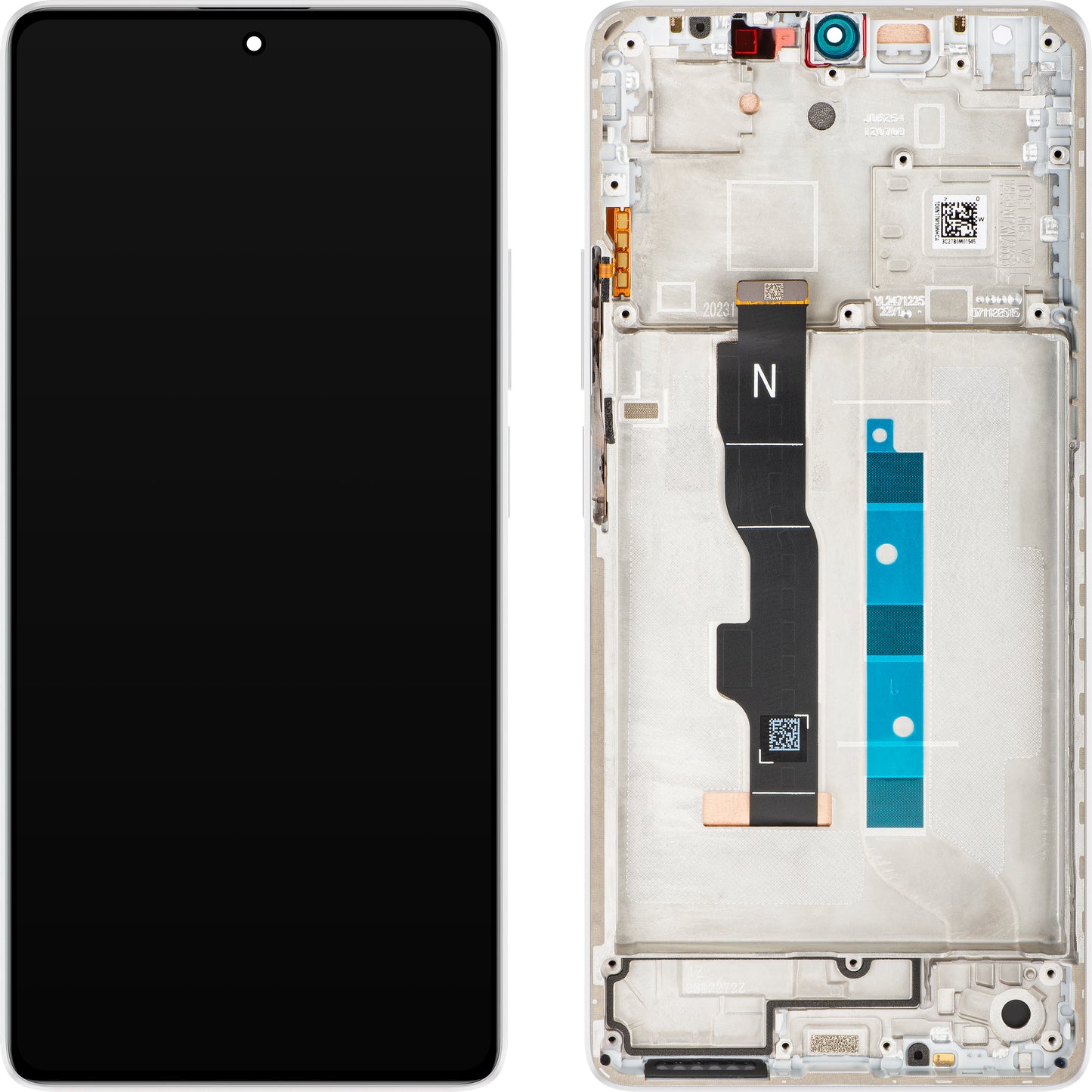 Display med Touchscreen Xiaomi Redmi Note 13 5G, med Ram, Vit (Arctic White), Service Pack 5600040N1700