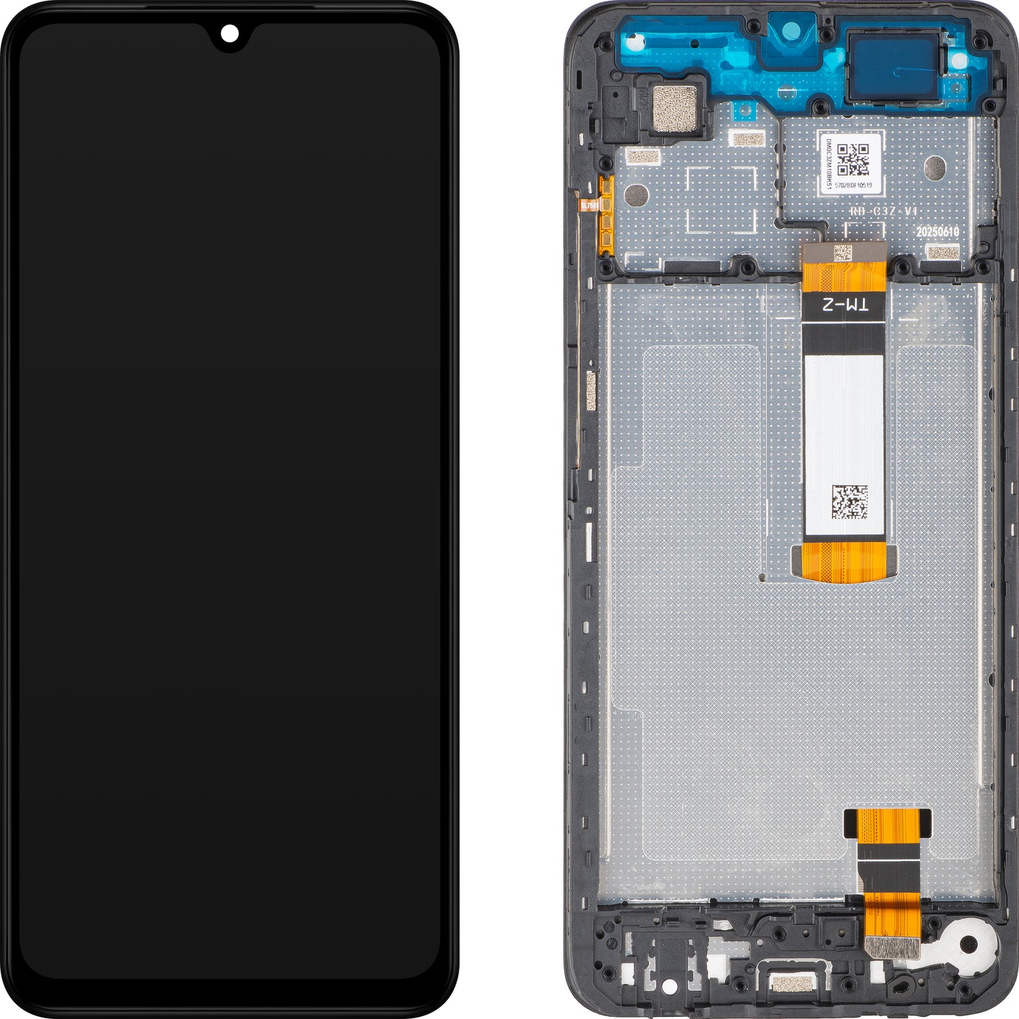 Display med Touchscreen Xiaomi Poco C71 / Redmi A5 4G, med Ram, Long Flex Version, Svart, Service Pack 56000100C3Z00