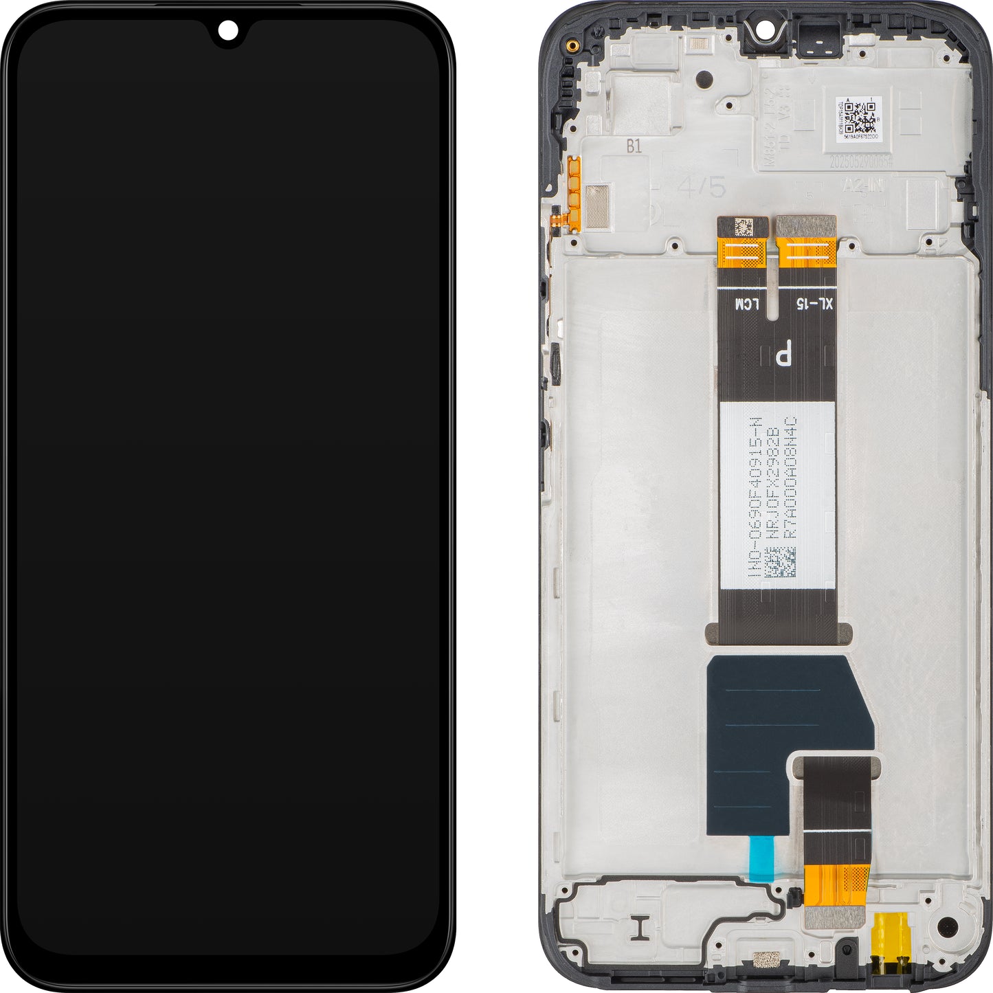Display med Touchscreen Xiaomi Redmi 15C 5G, med Ram, Svart, Service Pack 56000200P1500