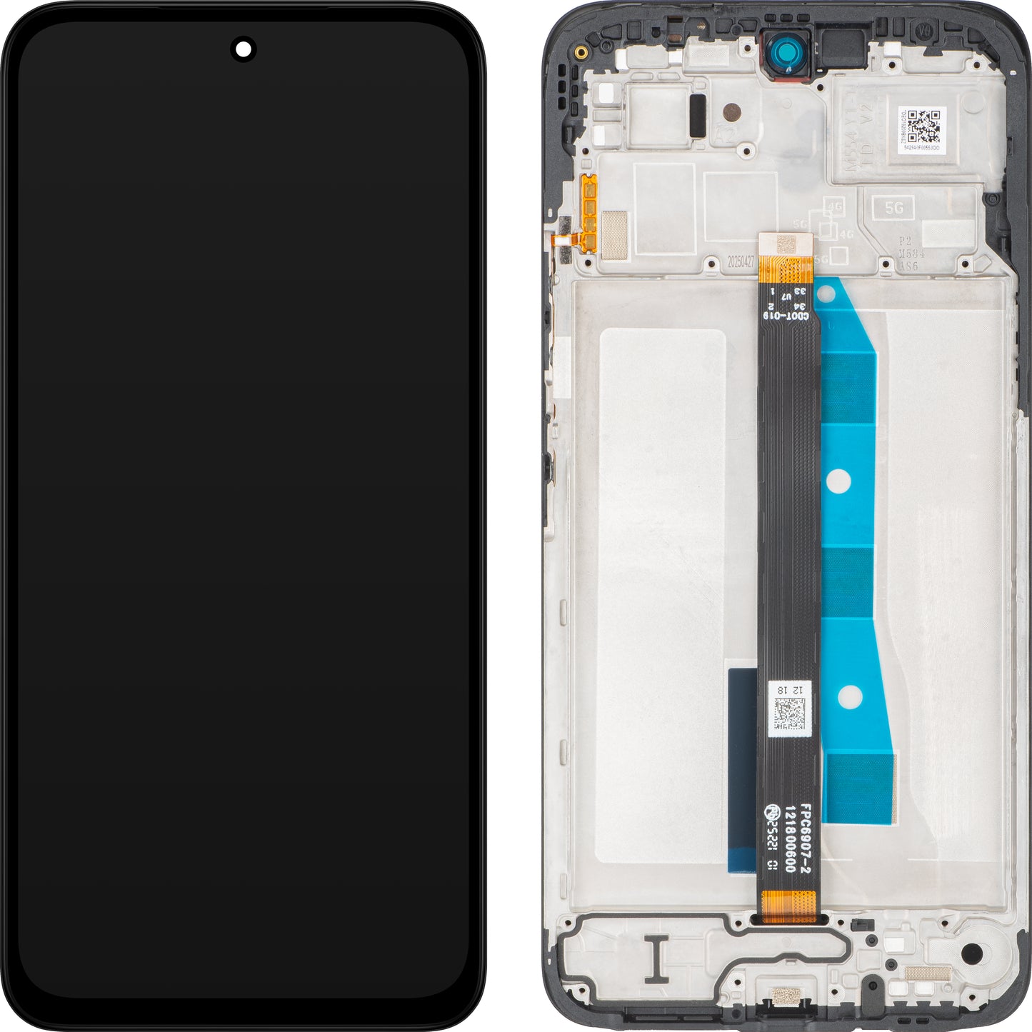 Display med Touchscreen Xiaomi Poco M7 4G / Redmi 15 4G, med Ram, Europeisk Version, Svart, Service Pack 560001O19AP00