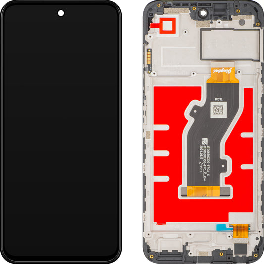 Touchscreen-display ZTE Blade V70 Design, med ram, svart, Service Pack 80800520973