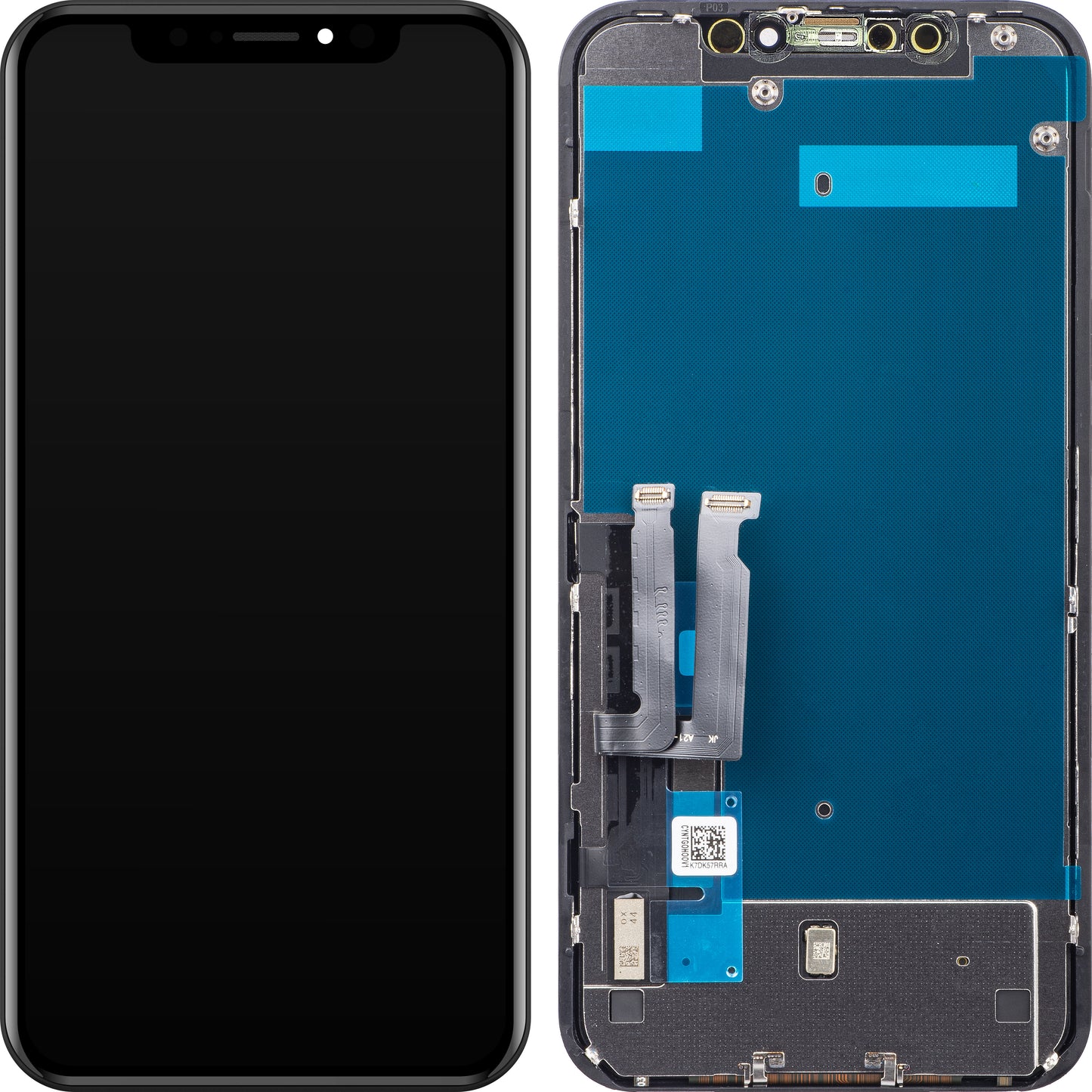 ZY Touchscreen Display för Apple iPhone XR, med ram, In-Cell LCD-version, Svart 