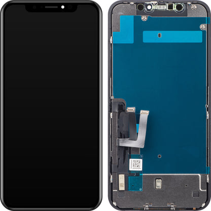 ZY Touchscreen Display för Apple iPhone 11, med ram, LCD In-Cell IC Flyttbar, Svart 