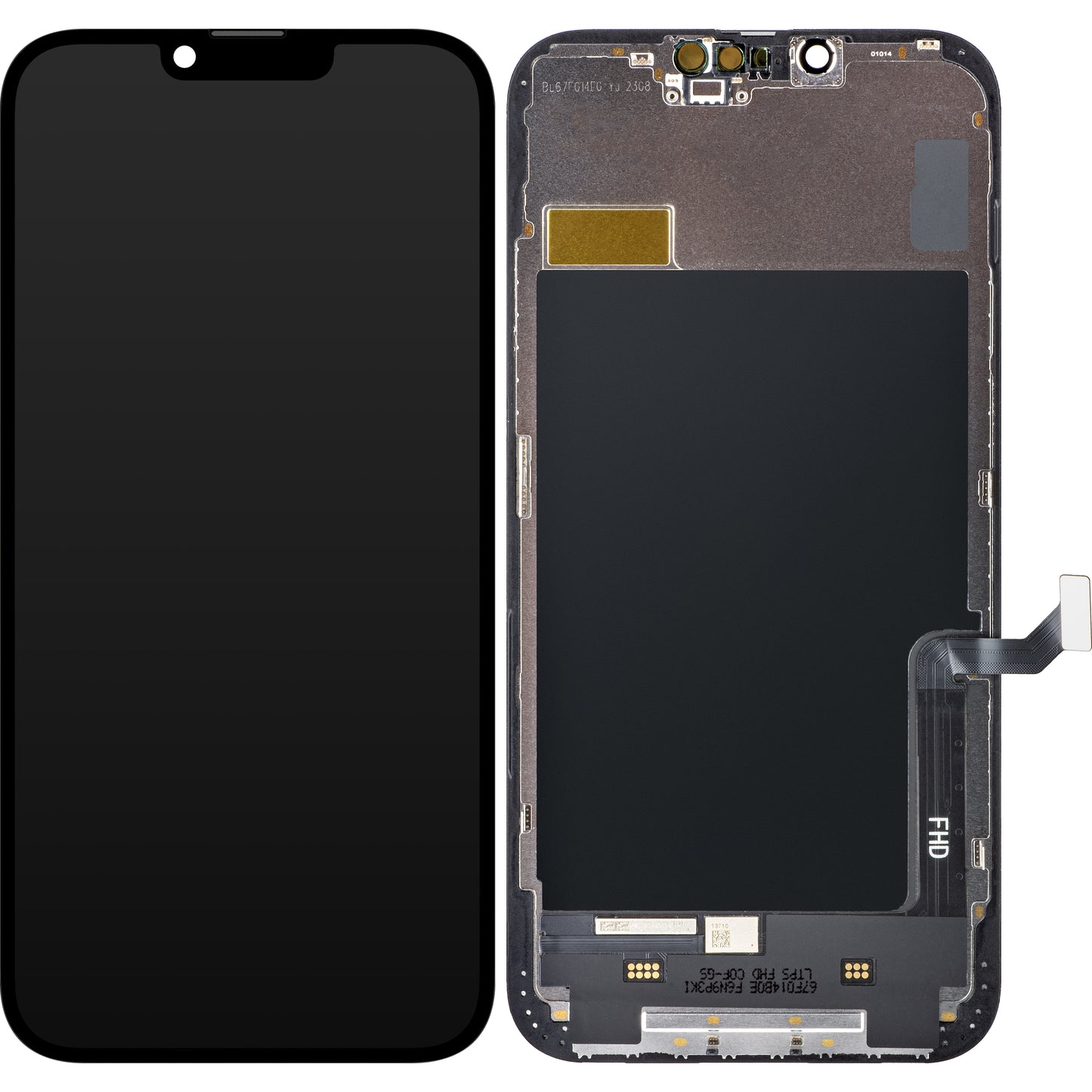 ZY Touchscreen Display för Apple iPhone 14 Plus, med ram, LCD In-Cell IC Flyttbar, Svart 