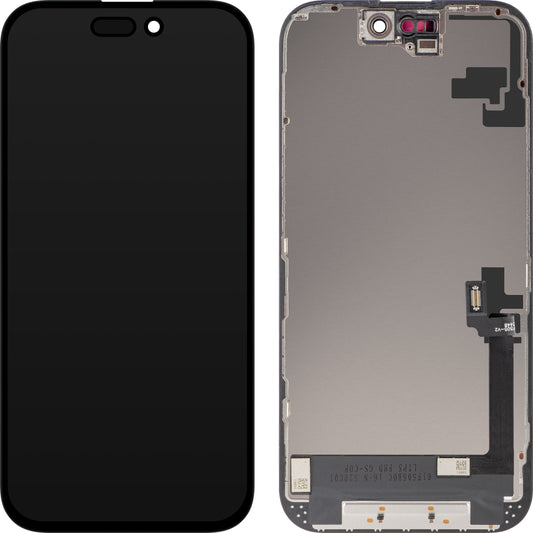 Display med Touchscreen ZY för Apple iPhone 16, med Ram, LCD In-Cell Version, Svart