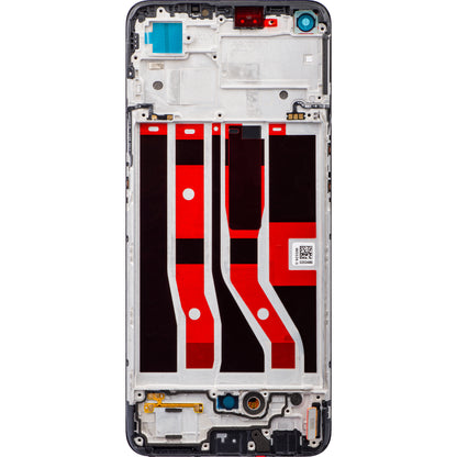 Oppo F19 / A74 Pekskärm med ram, svart, Service Pack 4907039