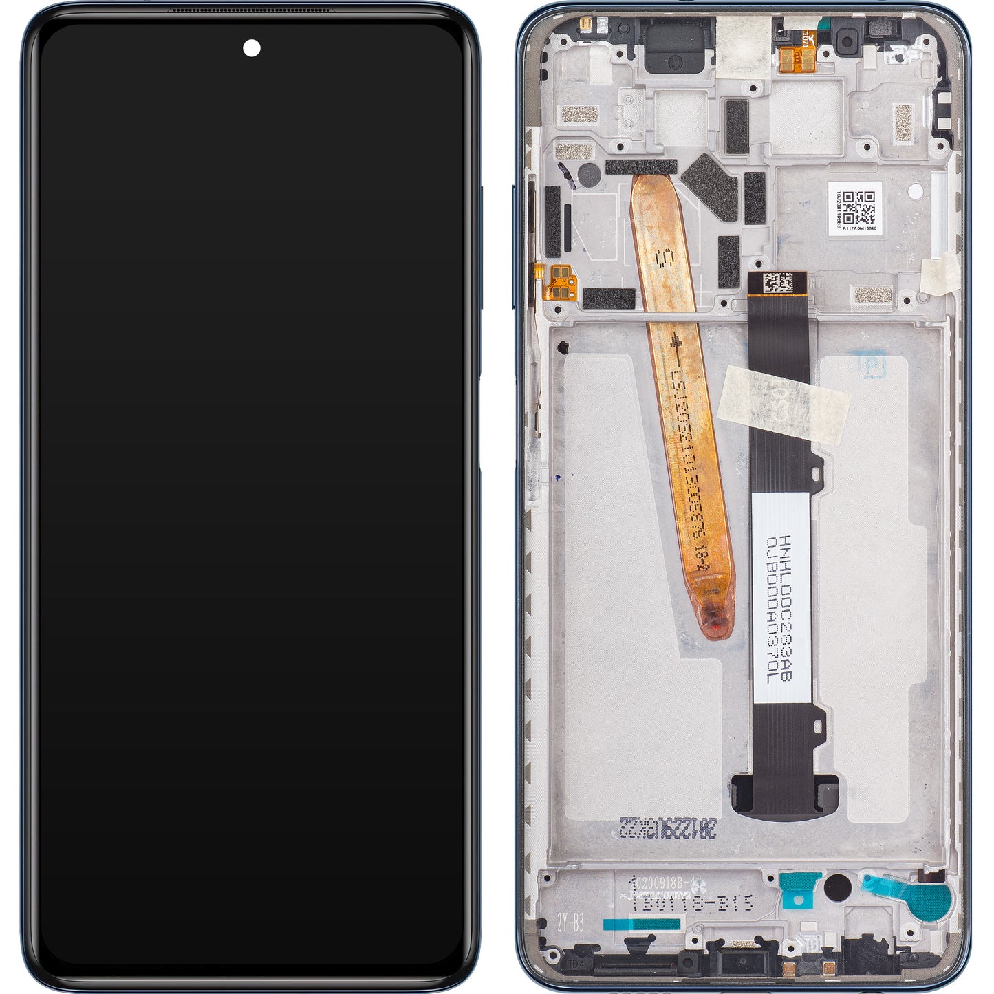 Display med pekskärm Xiaomi Poco X3 Pro, med ram, svart, Service Pack 560002J20S00