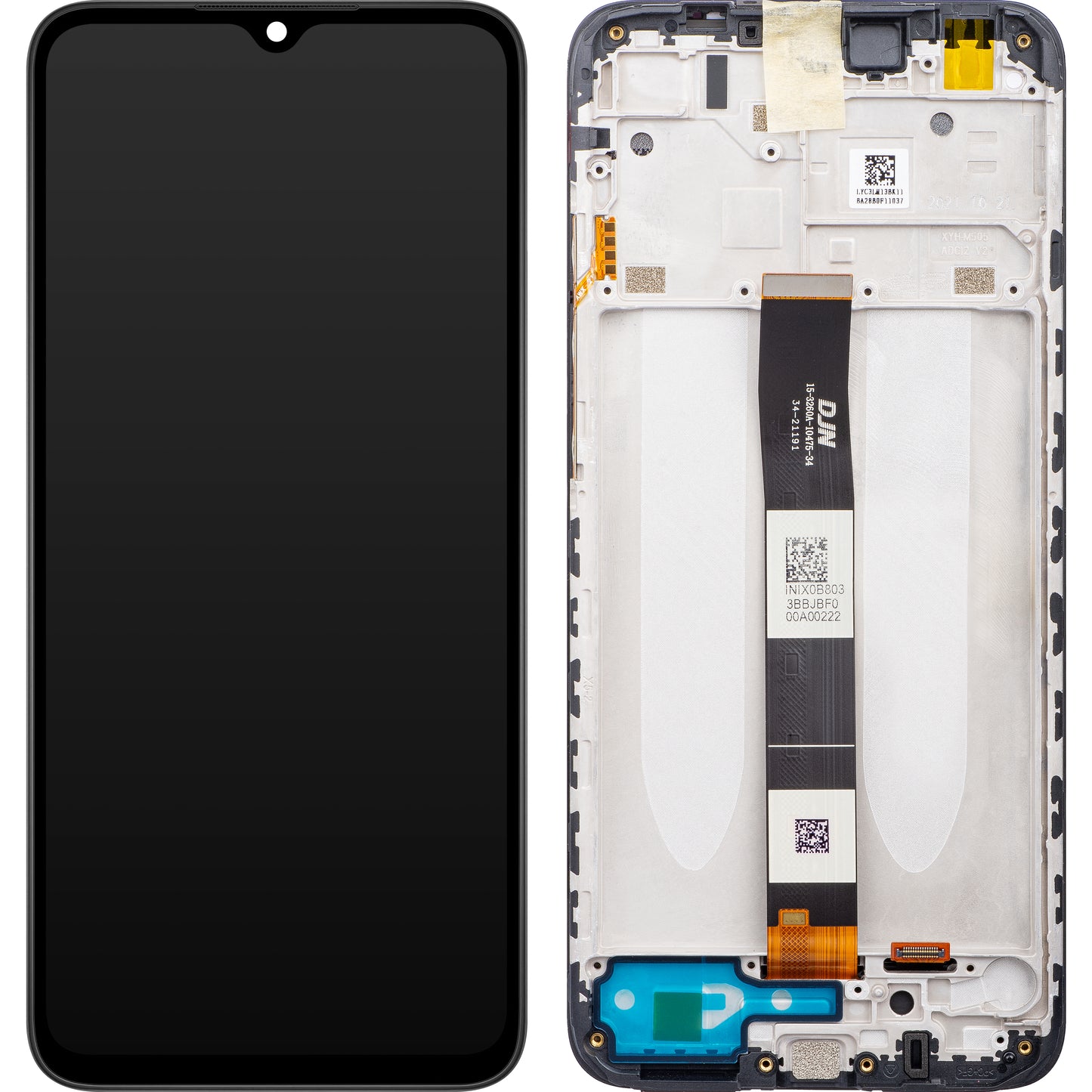Display med Touchscreen Xiaomi Redmi 9AT, med Ram, Svart, Service Pack 560001C3LV00