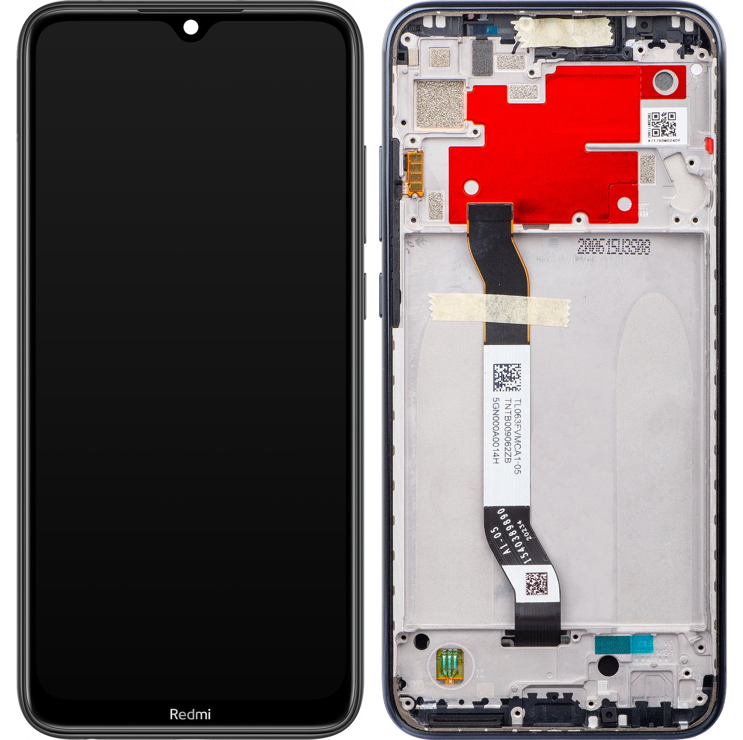 Display med Touchscreen Xiaomi Redmi Note 8T, med Ram, Svart, Service Pack 5600040C3X00