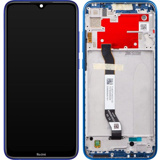 Display med Touchscreen Xiaomi Redmi Note 8T, med Ram, Blå, Service Pack 5600030C3X00