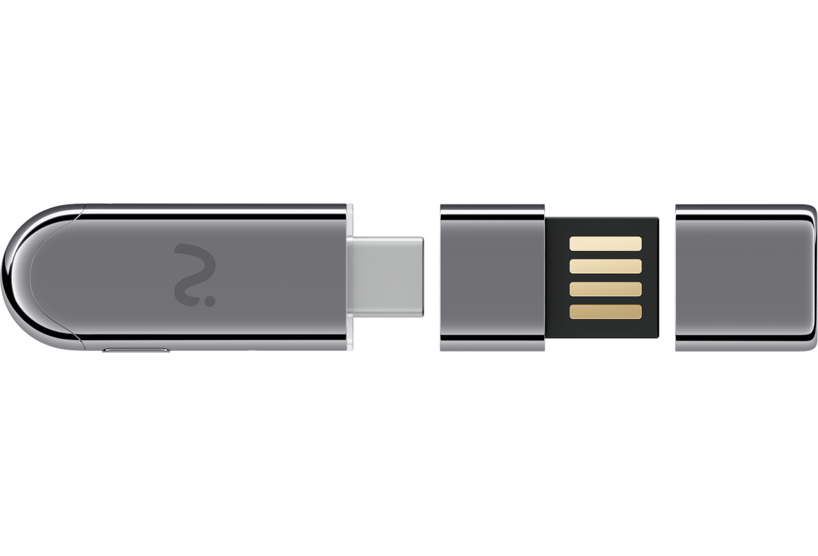 Inspelningsdongel / Diktafon Viaim NoteKit AI, USB-C / USB-A, Grå