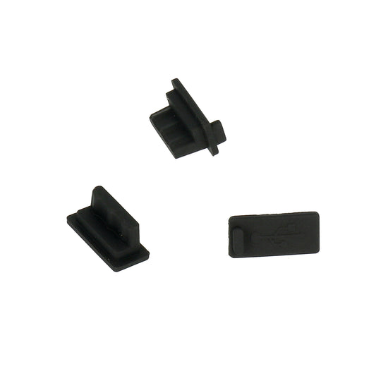OEM Dammskydd för telefonport, USB-A, Set om 10 stycken, Svart