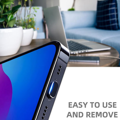 Dammfri kontaktlock för telefonport Techsuit AD1, USB-C, Set om 4 stycken, Svart