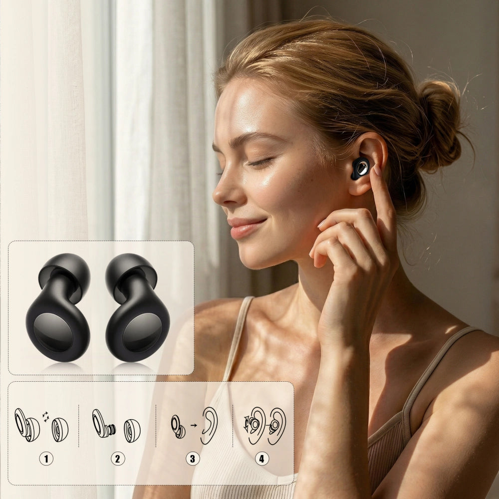 Öronproppar Tech-Protect QuietFit, Svarta