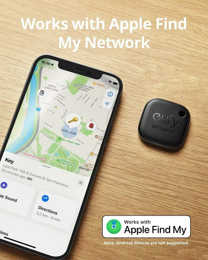 Eufy Security SmartTrack Link för iOS-serien, Set om 4 stycken, Svart E87B0012