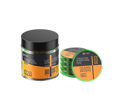 Tungstentråd 2UUL WS-028, 0,028 mm, 100 m, Set om 5 stycken