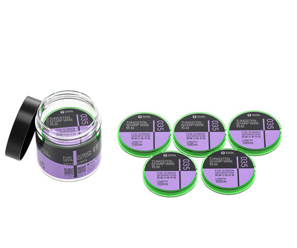 Tungstentråd 2UUL WS-035, 0,035 mm, 100 m, Set om 5 stycken