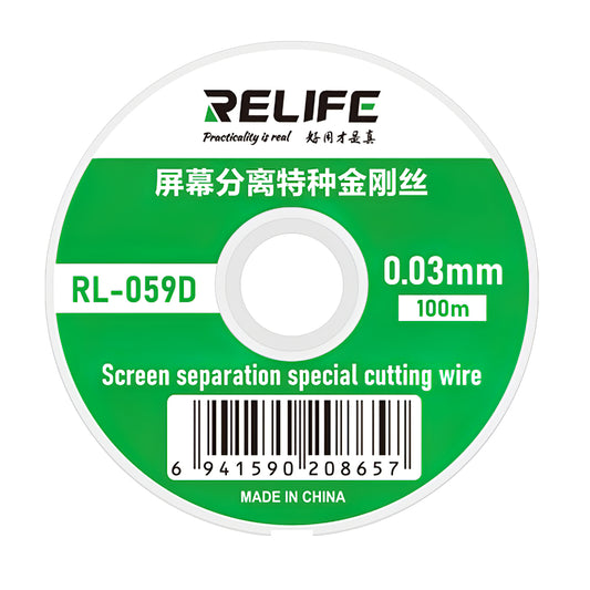 Molybdentråd Relife RL-059D, 0,03 mm, 100 m
