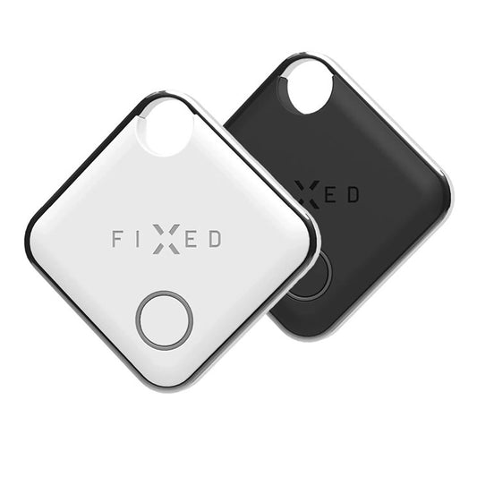 Fixed SmartTag Duo för iOS, Set 2 Stycken, Vit / Svart