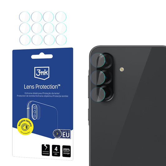 Skyddsfilm för bakre kamera 3MK Protection för Samsung Galaxy A57 5G / A37 5G, härdat glas, set om 4 stycken, transparent