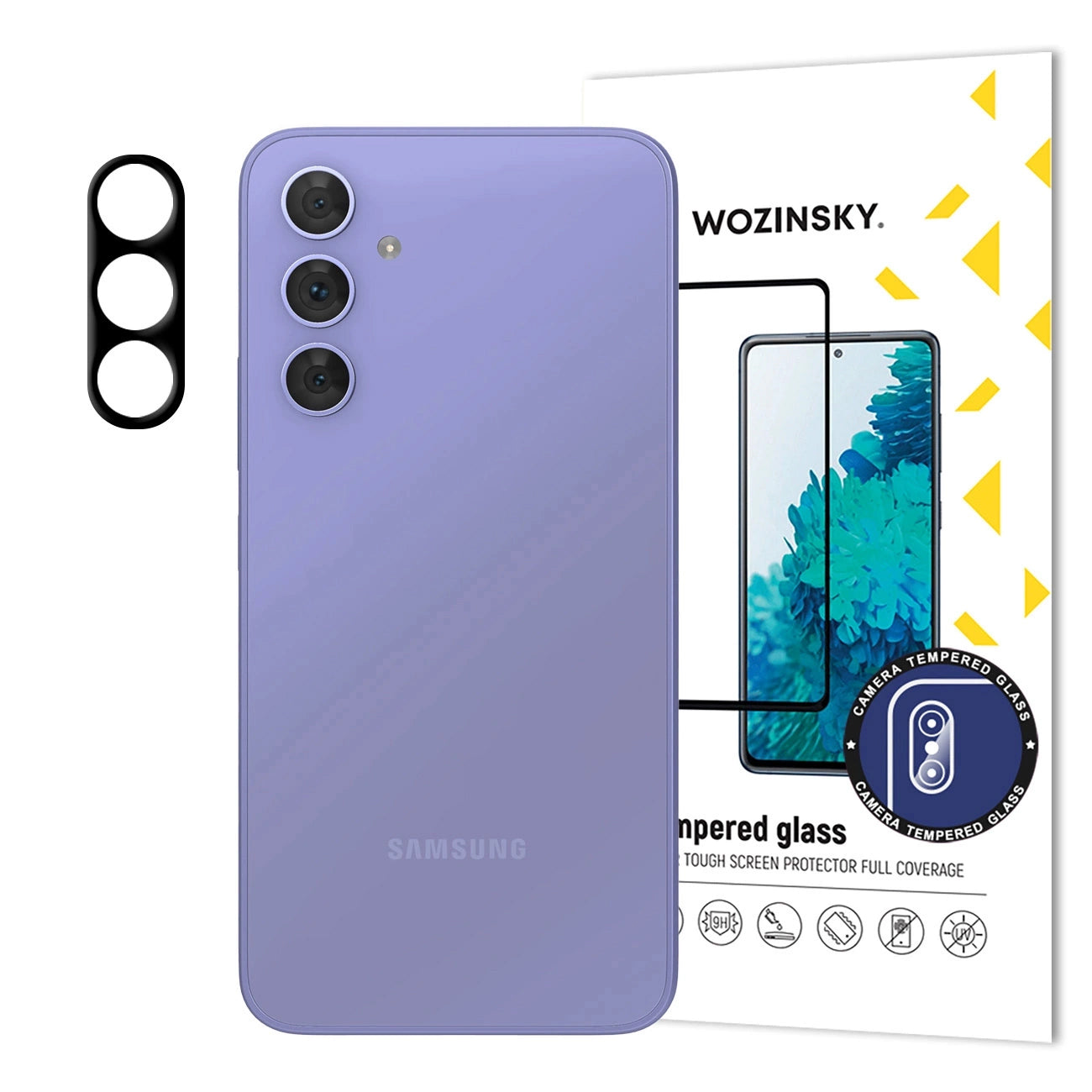 WZK Bakre Kameraskyddsfilm för Samsung Galaxy S25+ S936, Härdat Glas, Svart