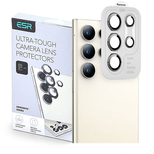 Skyddsfilm för bakre kameran ESR Armorite för Samsung Galaxy S25 Ultra S938, Härdat glas, Svart