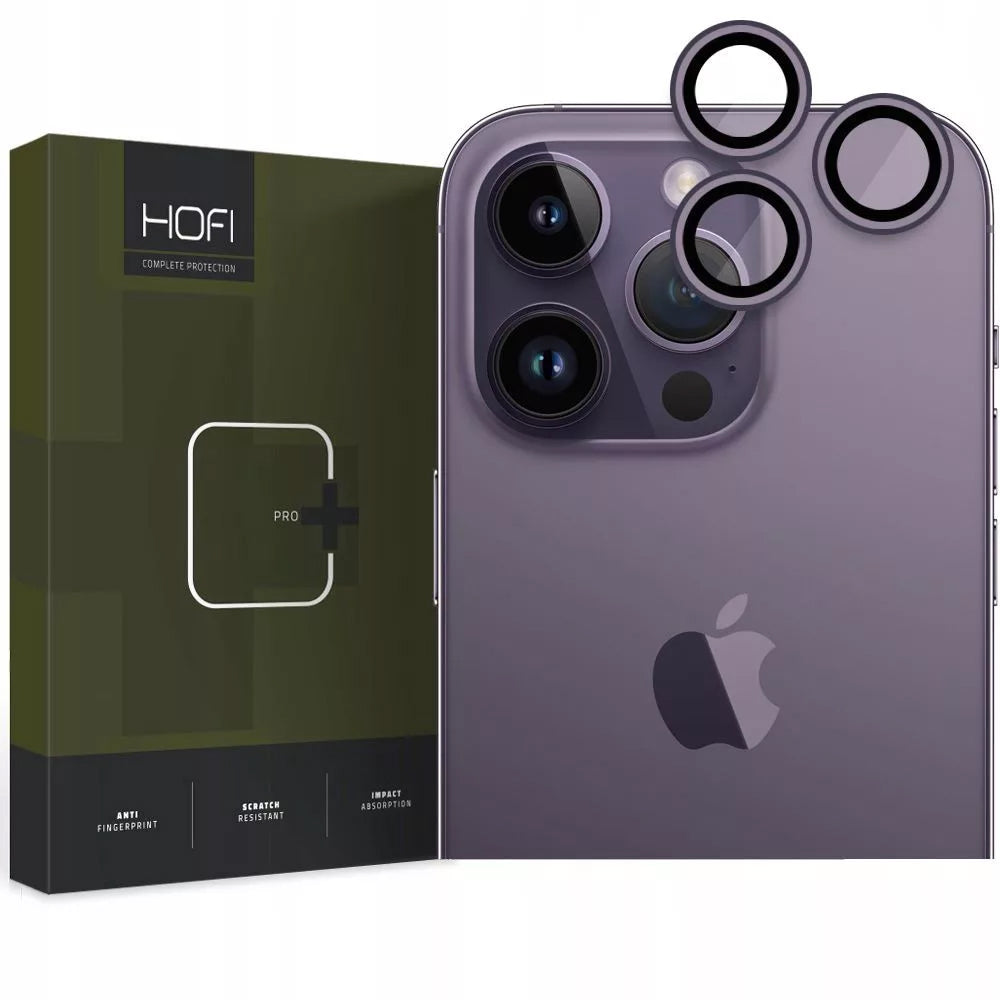 Skyddsfilm för bakre kamera Tech-Protect CamRing Fit+ för Apple iPhone 14 Pro Max / 14 Pro, Härdat Glas, Lila