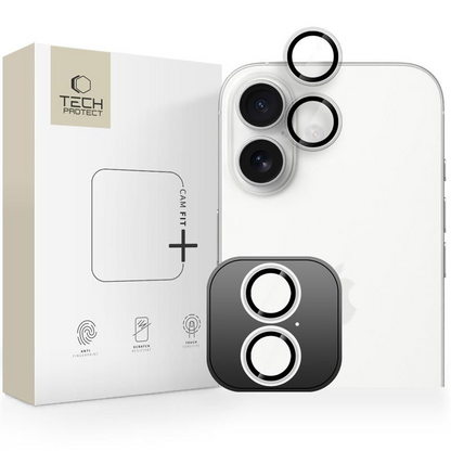 Skyddsfilm för bakre kamera Tech-Protect CamRing Fit+ för Apple iPhone 17, Härdat Glas, Transparent