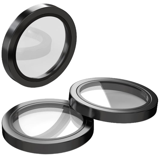 Etteri bakkameraskyddsfilm för Apple iPhone 16 Pro Max / 16 Pro, härdat glas, svart