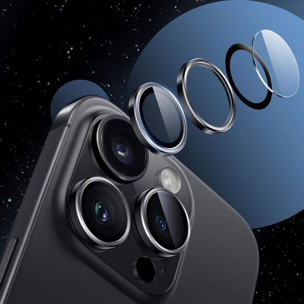 Skyddsfilm för bakre kamera Tech-Protect CamRing Fit+ för Apple iPhone 17, Härdat Glas, Transparent