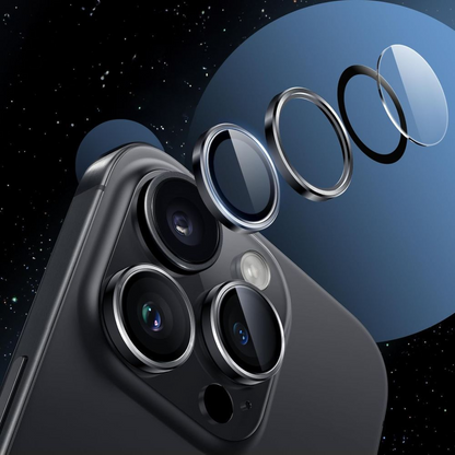 Skyddsfilm för bakre kamera Tech-Protect CamRing Fit+ för Apple iPhone 17, Härdat Glas, Transparent