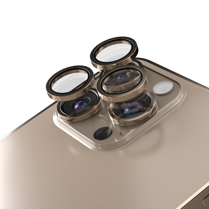 Etteri bakkameraskyddsfilm för Apple iPhone 16 Pro Max / 16 Pro, härdat glas, brons