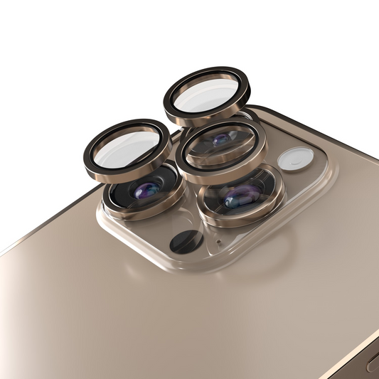Etteri bakkameraskyddsfilm för Apple iPhone 16 Pro Max / 16 Pro, härdat glas, brons