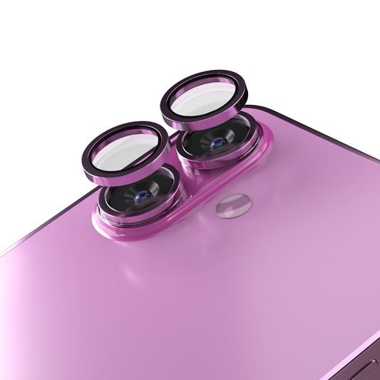 Etteri bakkameraskyddsfilm för Apple iPhone 16 Plus / 16, härdat glas, rosa