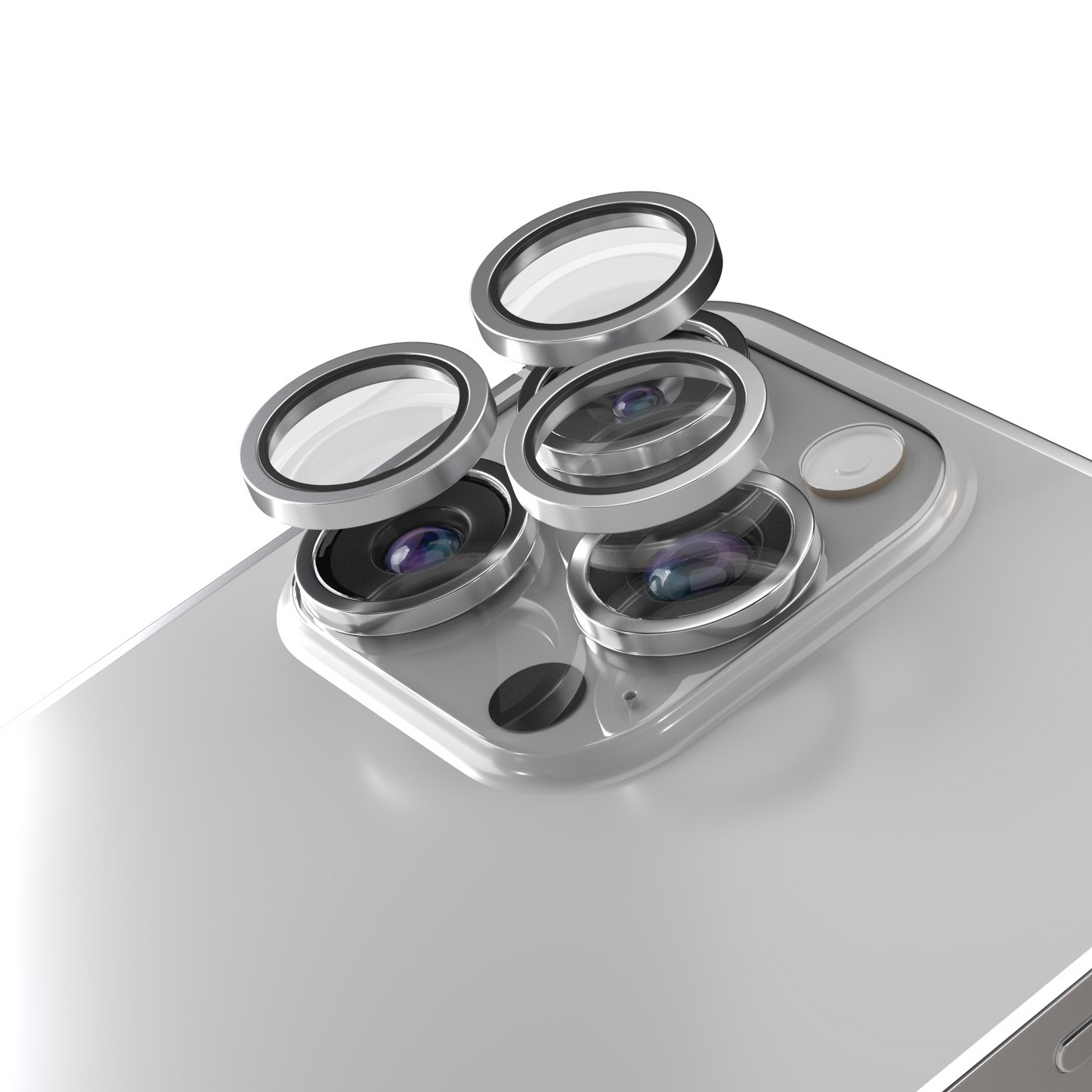 Etteri bakkameraskyddsfilm för Apple iPhone 16 Pro Max / 16 Pro, härdat glas, grå