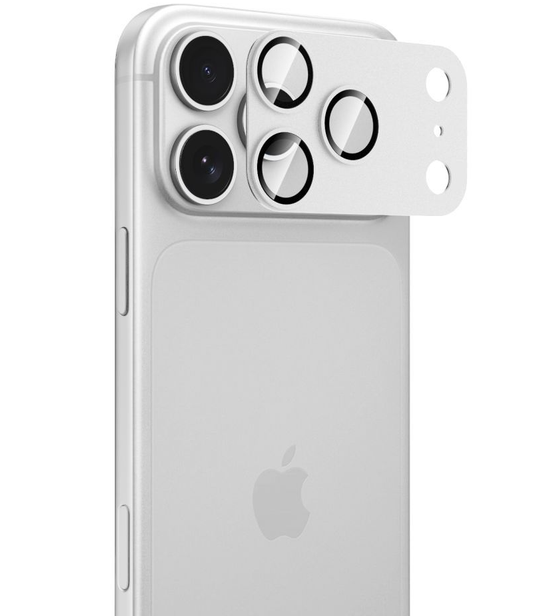 Skyddande film för bakre kamera Tech-Protect CamFull Fit+ för Apple iPhone 18 Pro, härdat glas, silver