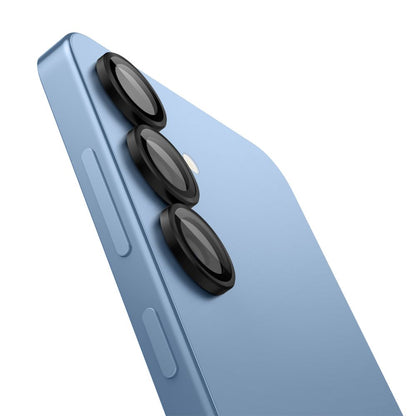 Skyddsfilm för bakre kamera Spigen GlastR EZ FIT Optik Pro HD för Samsung Galaxy S25 S931, Härdat glas, Set om 2 stycken, Svart AGL09092