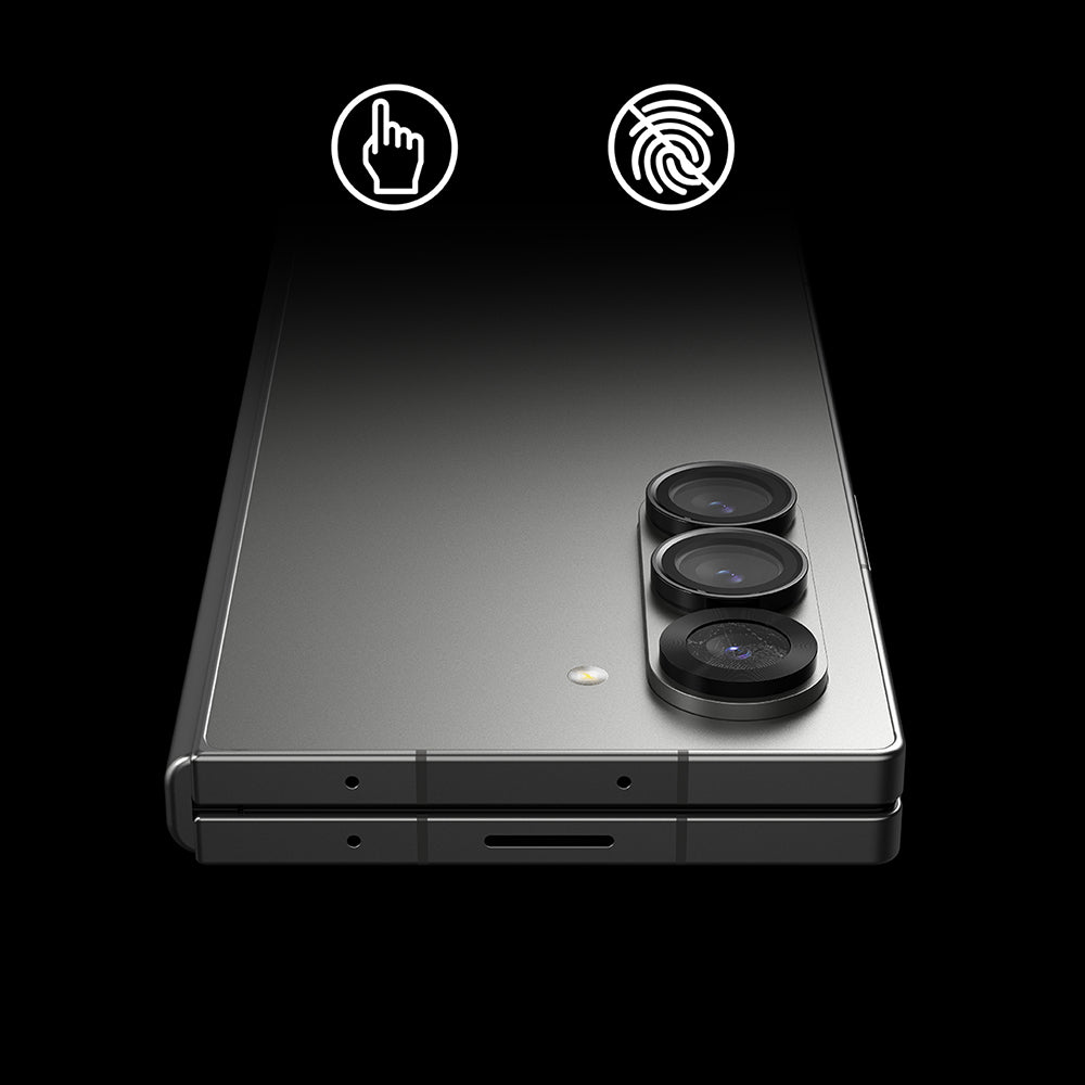 Skyddsfilm för bakre kameran Ringke för Samsung Galaxy Z Fold6 F956, Härdat glas, Set med 2 stycken, Svart