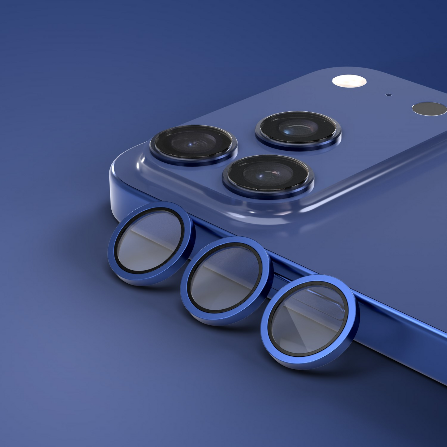 Etteri bakkameraskyddsfilm för Apple iPhone 17 Pro Max / 17 Pro, härdat glas, blå