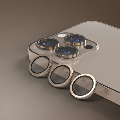 Etteri bakkameraskyddsfilm för Apple iPhone 16 Pro Max / 16 Pro, härdat glas, brons