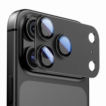 Skyddsplast för bakre kamera Tech-Protect CamFull Fit+ för Apple iPhone 18 Pro Max, härdat glas, svart