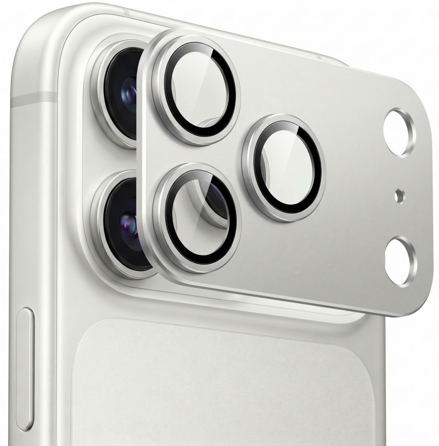 Skyddande film för bakre kamera Tech-Protect CamFull Fit+ för Apple iPhone 18 Pro Max, härdat glas, silver