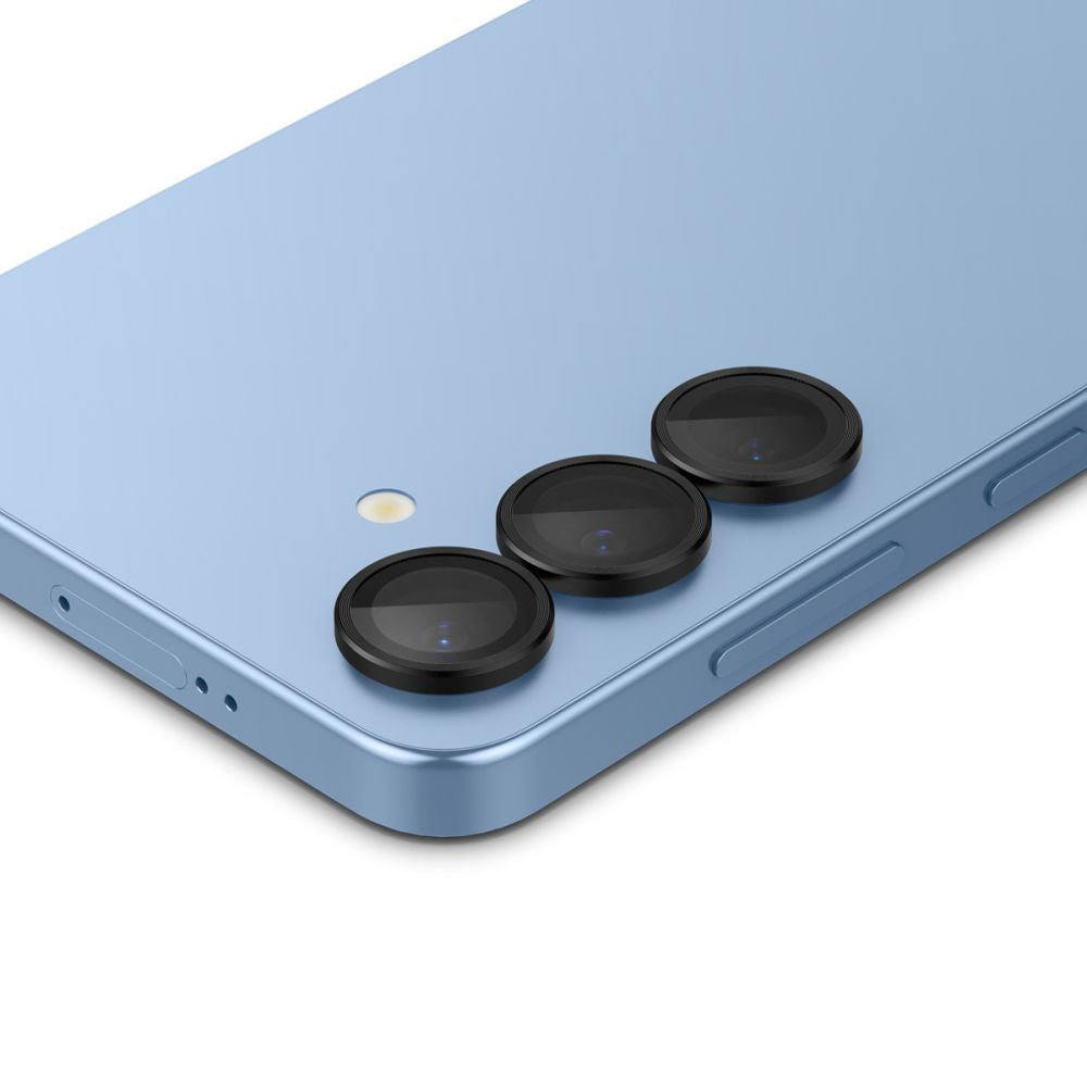 Skyddsfilm för bakre kamera Spigen GlastR EZ FIT Optik Pro HD för Samsung Galaxy S25+ S936, Härdat glas, Set om 2 stycken, Svart AGL09088